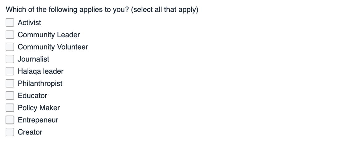 Contributor Profile Survey